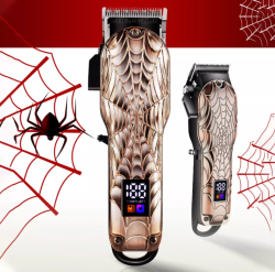 Машинка для стрижки волос, бритья бороды/усов Hair Clipper Geemy GM-6632 "SKULL". Аккумулятор высоко